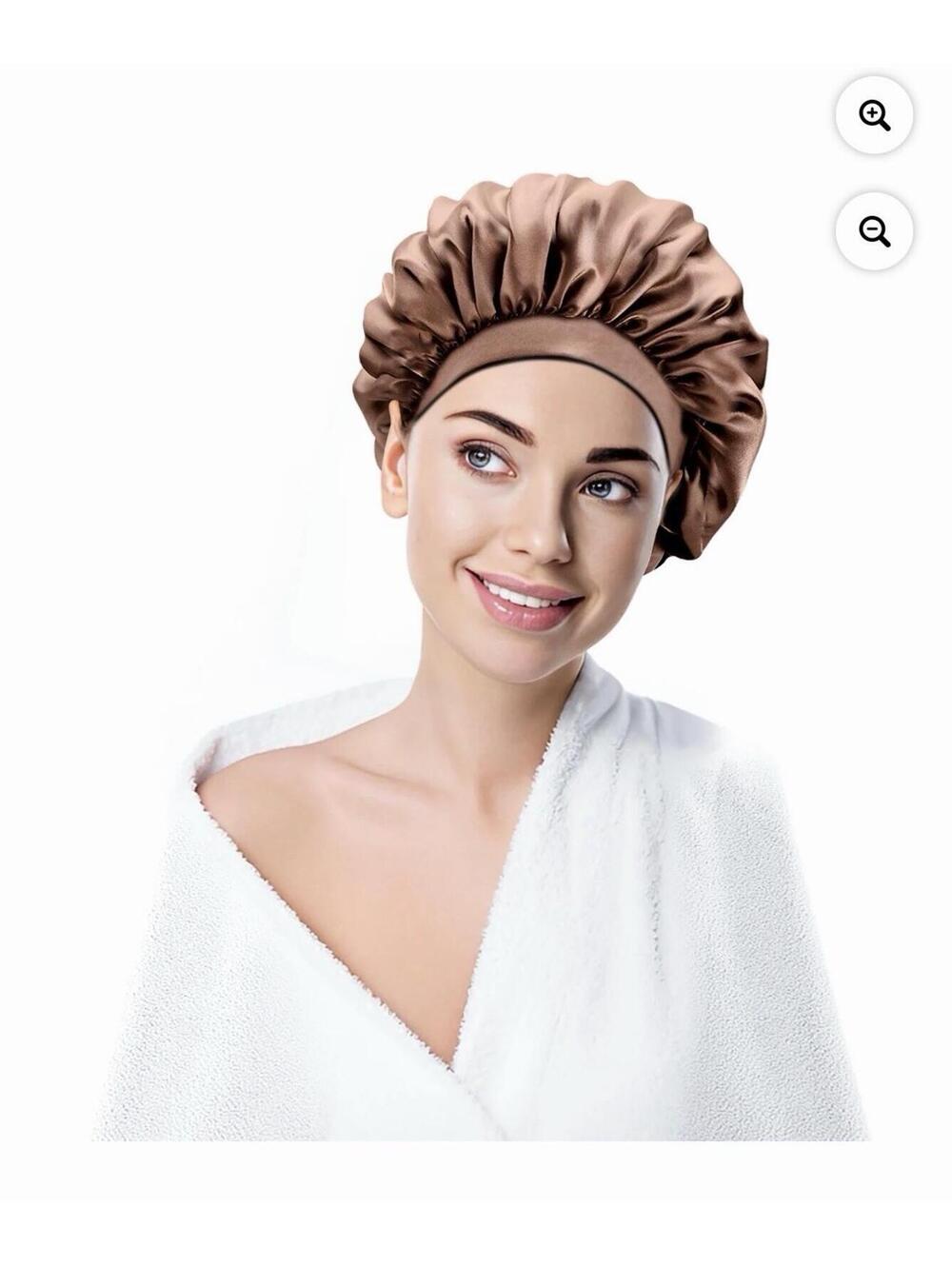 Vividreamore Hair Sleeping Caps For Women Satin Bonnet For Sleeping BROWN